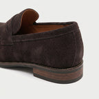 Men's Suede-Finish Penny Loafers – Slip-On