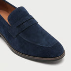Men's Suede-Finish Penny Loafers – Slip-On