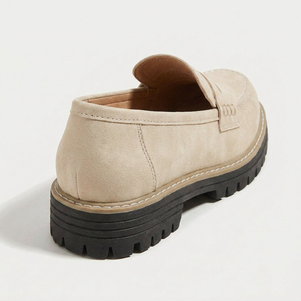 Women's Chunky Lug Sole Loafers – Slip-On