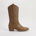 Women's Western Boots – Embroidered, Mid-Calf