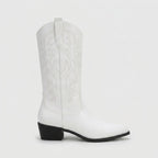 Women's Western Boots – Embroidered, Mid-Calf