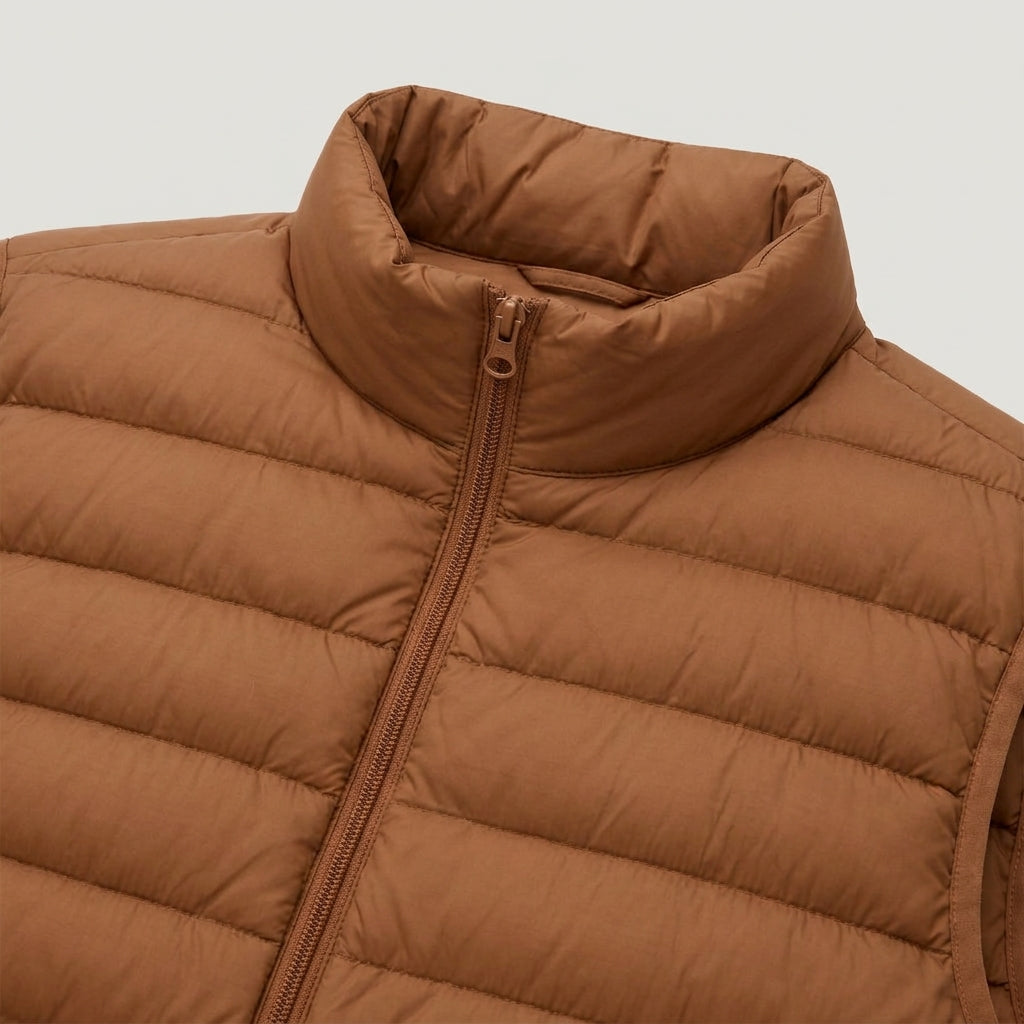 Men's Lightweight Quilted Puffer Vest – Zip-Up