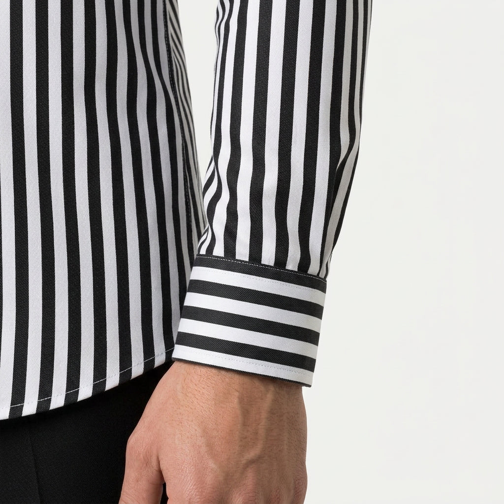 Men's Button-Down Striped Shirt – Slim Fit