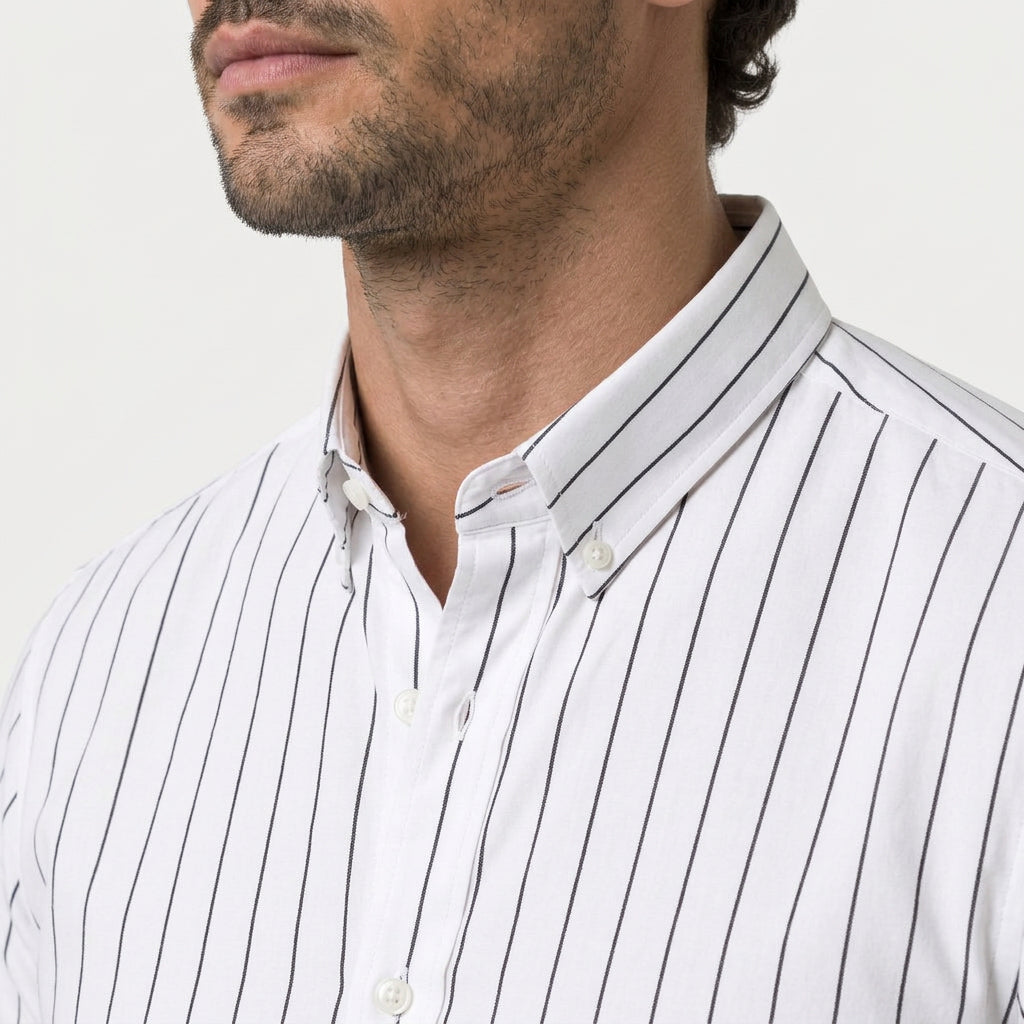 Men's Button-Down Striped Shirt – Slim Fit