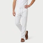 Men's Lightweight Linen Drawstring Pants – Elastic Waist