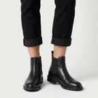 Men's Faux Leather Chelsea Boots – Elastic Side Panels