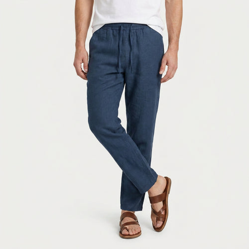 Men's Lightweight Linen Drawstring Pants – Elastic Waist