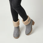 Women's Sherpa Cuff Lug-Sole Mid-Calf Boot – Block Heel