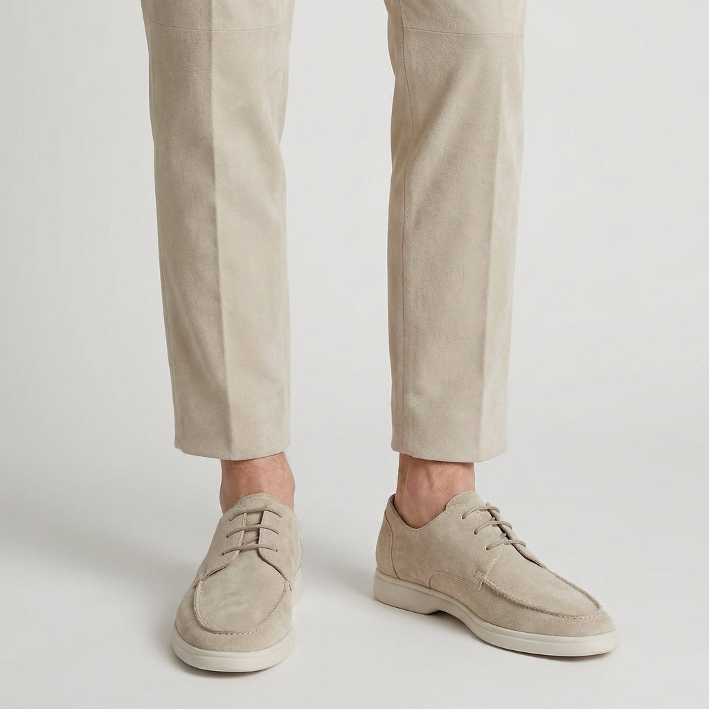 Men's Suede Casual Derby Shoes – Lightweight Sole