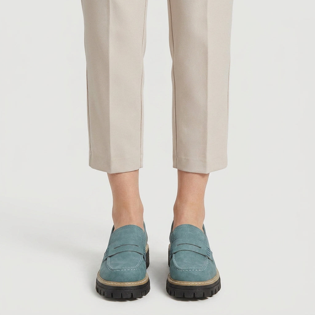 Women's Chunky Lug Sole Loafers – Slip-On