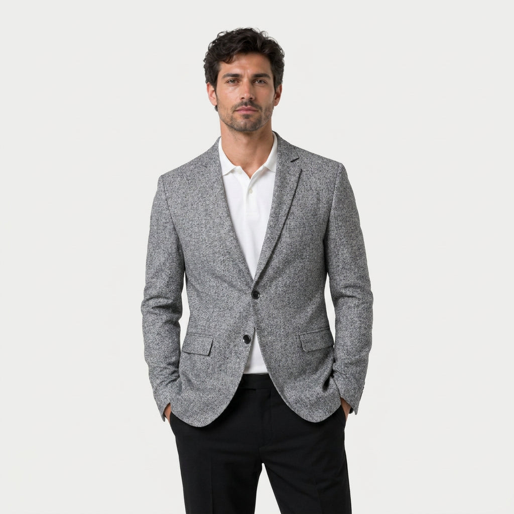 Men's Single Breasted Tailored Blazer – Notch Lapel