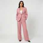 Women's Tailored Suit – Single-Breasted Blazer, Wide-Leg Trousers