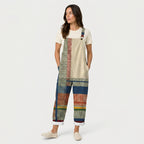 Women's Quilted Overalls – Relaxed, Cropped Length
