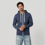 Men's Heathered Knit Zip Hoodie – Kangaroo Pocket