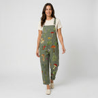 Women's Quilted Overalls – Relaxed, Cropped Length