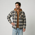 Men's Plaid Hooded Shirt Jacket – Quilted Lining