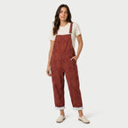 Women's Quilted Overalls – Relaxed, Cropped Length