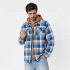 Men's Plaid Hooded Shirt Jacket – Quilted Lining