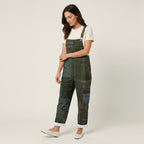 Women's Quilted Overalls – Relaxed, Cropped Length