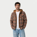 Men's Plaid Hooded Shirt Jacket – Quilted Lining