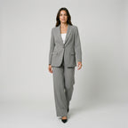 Women's Tailored Suit – Single-Breasted Blazer, Wide-Leg Trousers