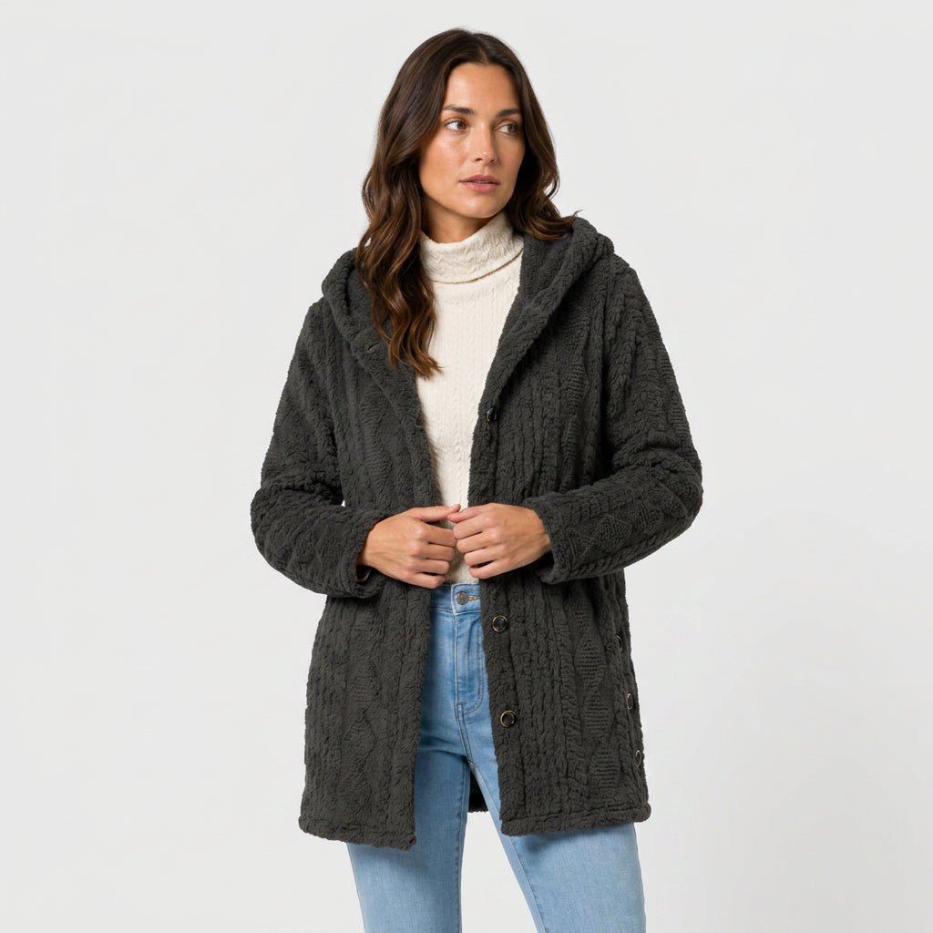 Women's Quilted Hooded Jacket – Relaxed Fit