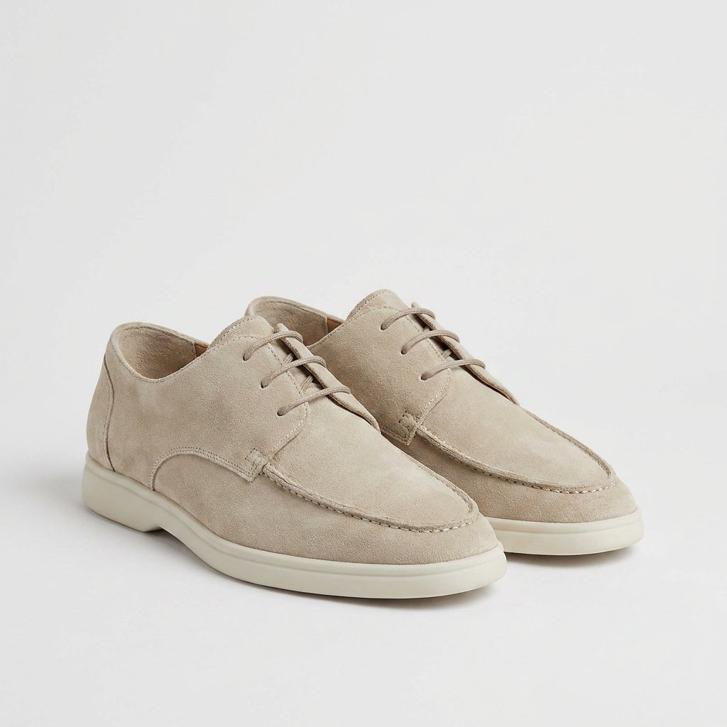 Men's Suede Casual Derby Shoes – Lightweight Sole