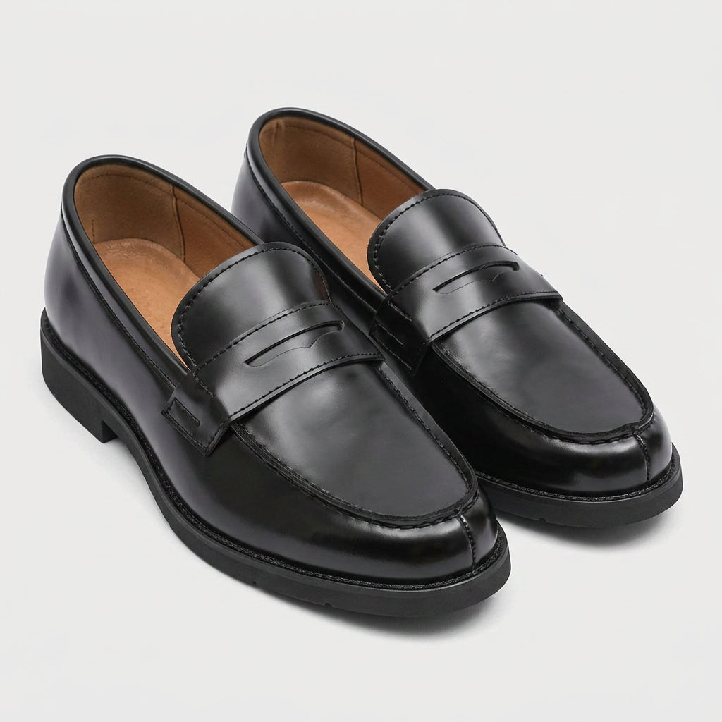 Men's Polished Finish Penny Loafers – Slip-On