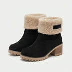Women's Sherpa Cuff Lug-Sole Mid-Calf Boot – Block Heel