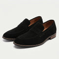 Men's Suede-Finish Penny Loafers – Slip-On