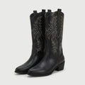 Women's Western Boots – Embroidered, Mid-Calf