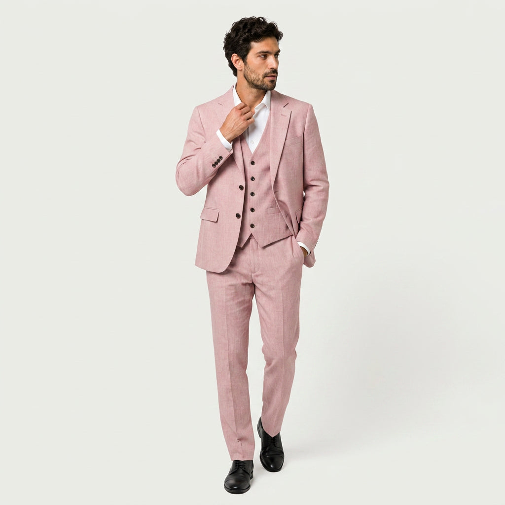 Men's Three-Piece Tailored Suit – Double Breasted