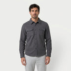Men's Overshirt – Brushed Flannel, Chest Pockets