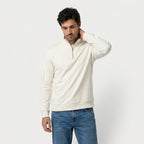 Men's Quarter-Zip Sweatshirt – Stand Collar, Brushed Fleece