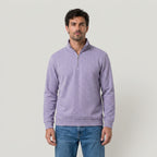 Men's Quarter-Zip Sweatshirt – Stand Collar, Brushed Fleece