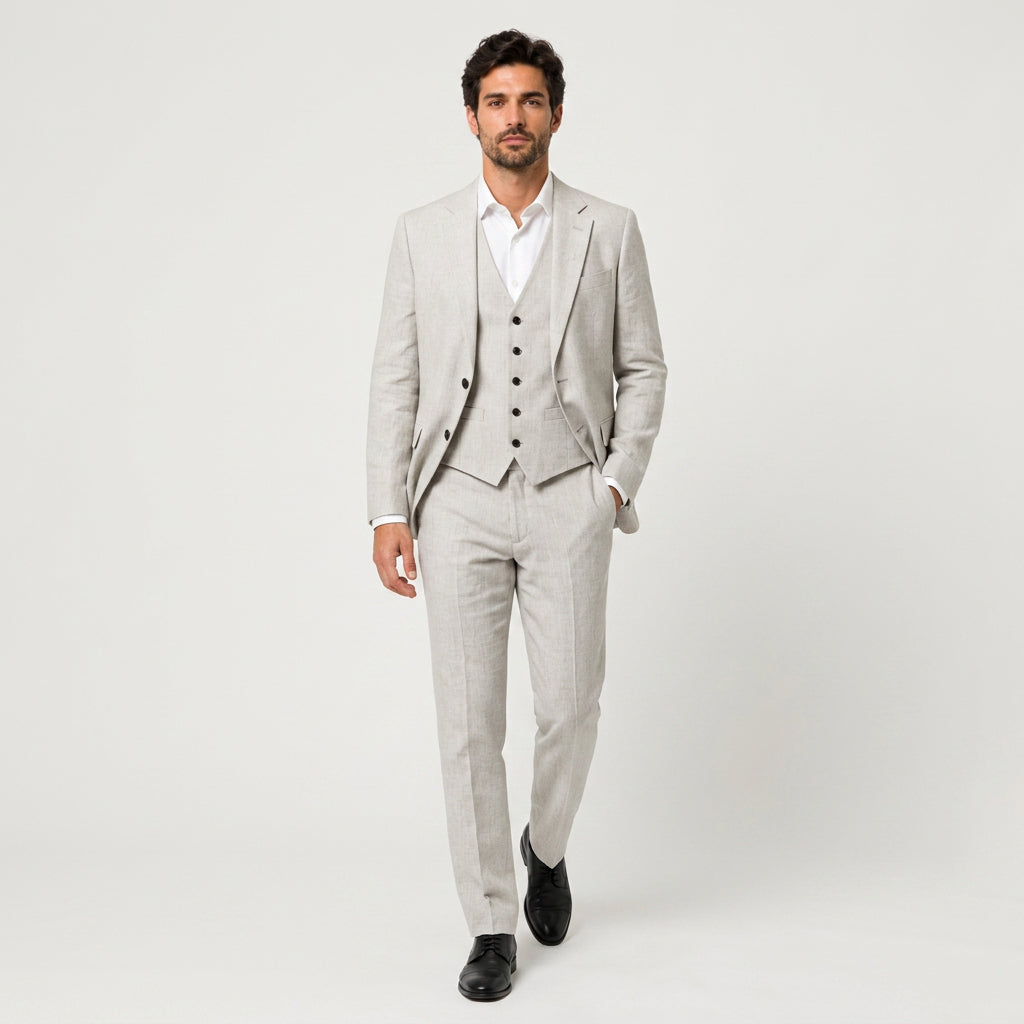 Men's Three-Piece Tailored Suit – Double Breasted