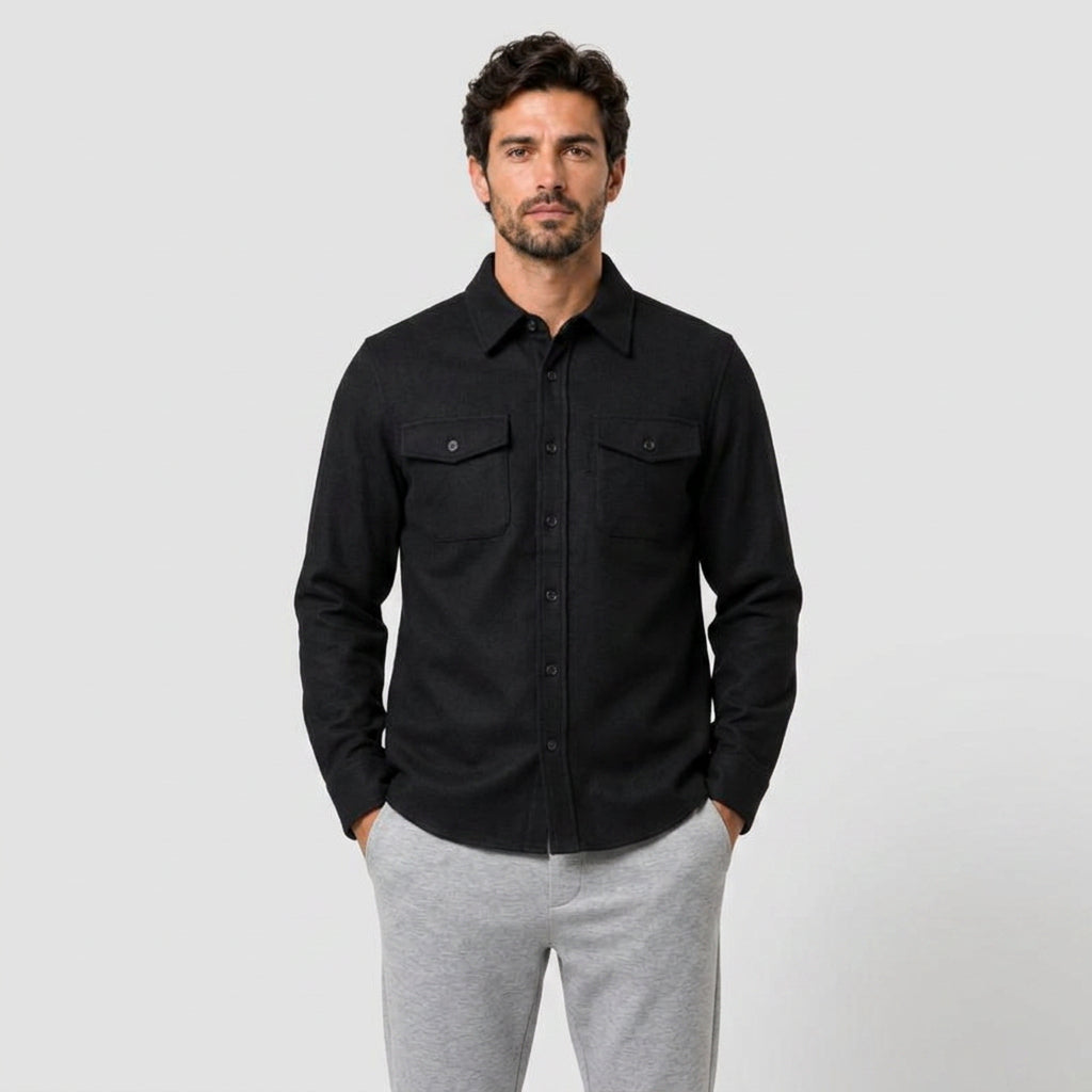Men's Overshirt – Brushed Flannel, Chest Pockets
