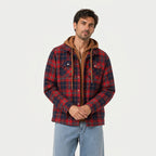 Men's Plaid Hooded Shirt Jacket – Quilted Lining