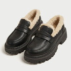 Women's Sherpa-Lined Platform Loafer – Lug Sole