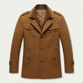 Men's Wool-Blend Field Jacket – Warm, Layered Stand Collar