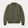Men's Washed Bomber Jacket – Ribbed Trim