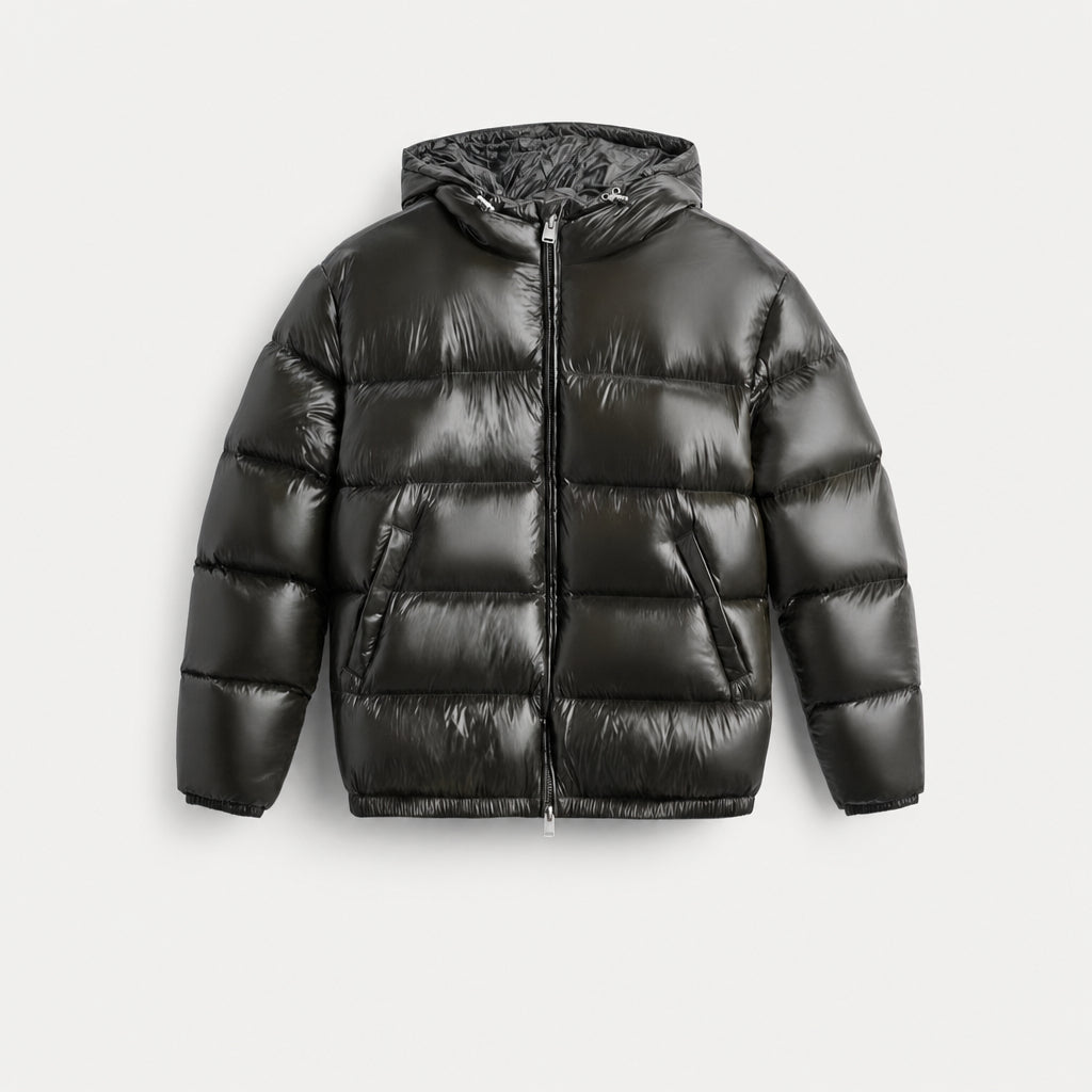 Men's Fitted Hooded Puffer Jacket