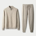 Men's Cashmere Zip Cardigan & Jogger Set – Relaxed Fit