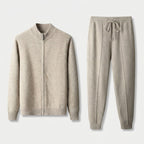 Men's Cashmere Zip Cardigan & Jogger Set – Relaxed Fit