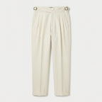 Men's Pleated Gurkha High Waist Trousers – Side Buckles