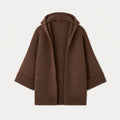 Women's Hooded Open Oversized Cardigan – 3/4 Sleeves