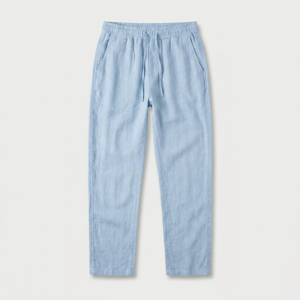 Men's Lightweight Linen Drawstring Pants – Elastic Waist