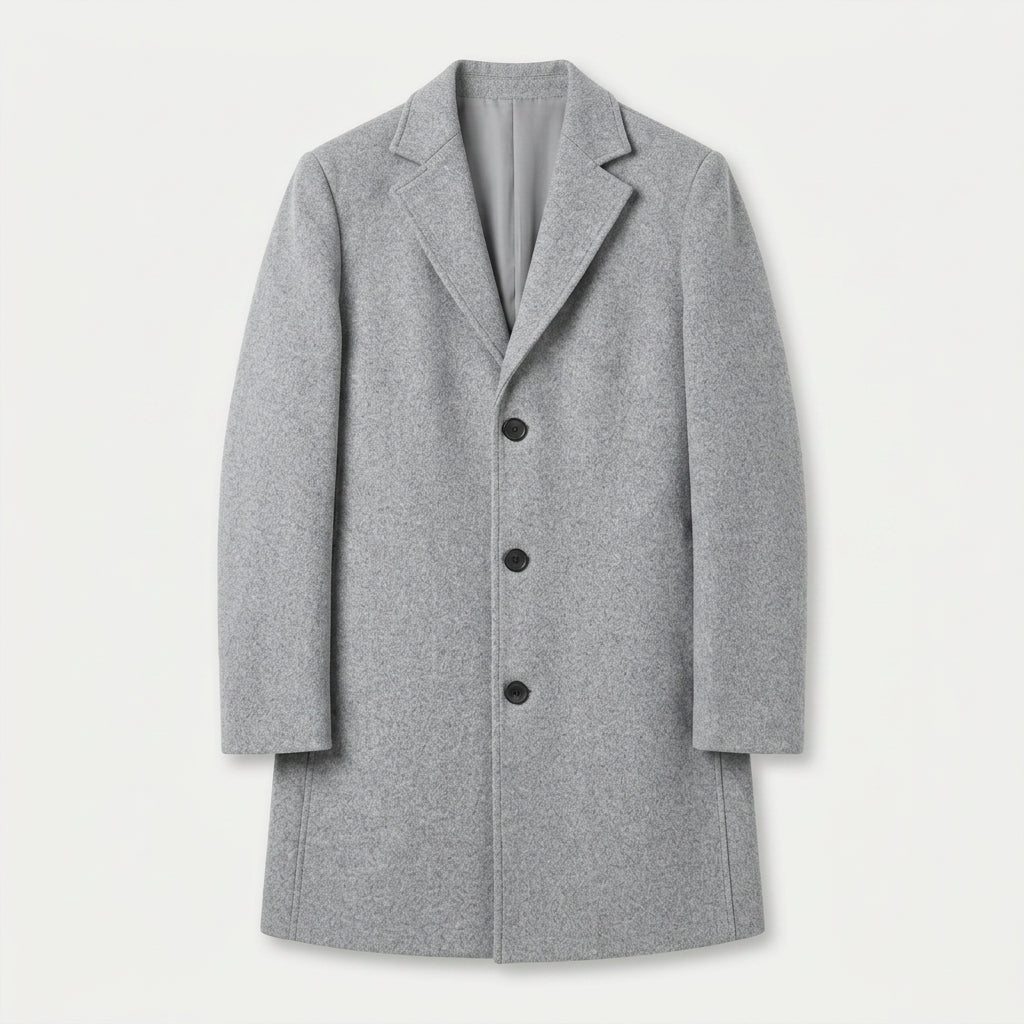 Men's Overcoat – Single-Breasted, Notch Lapel
