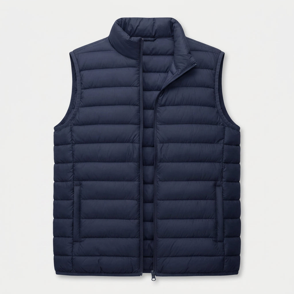Men's Lightweight Quilted Puffer Vest – Zip-Up