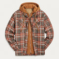 Men's Plaid Hooded Shirt Jacket – Quilted Lining